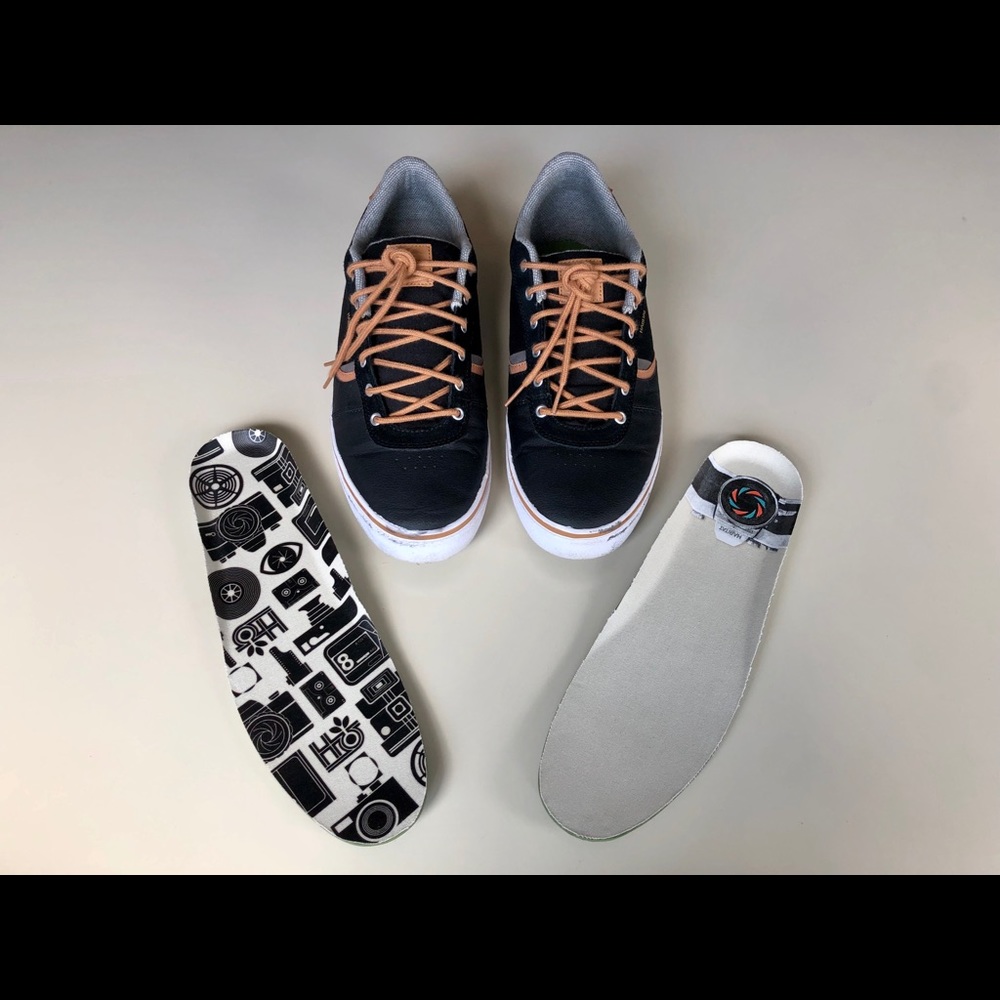 [Habitat] Lark Black & Tan Suede Skate Shoes
